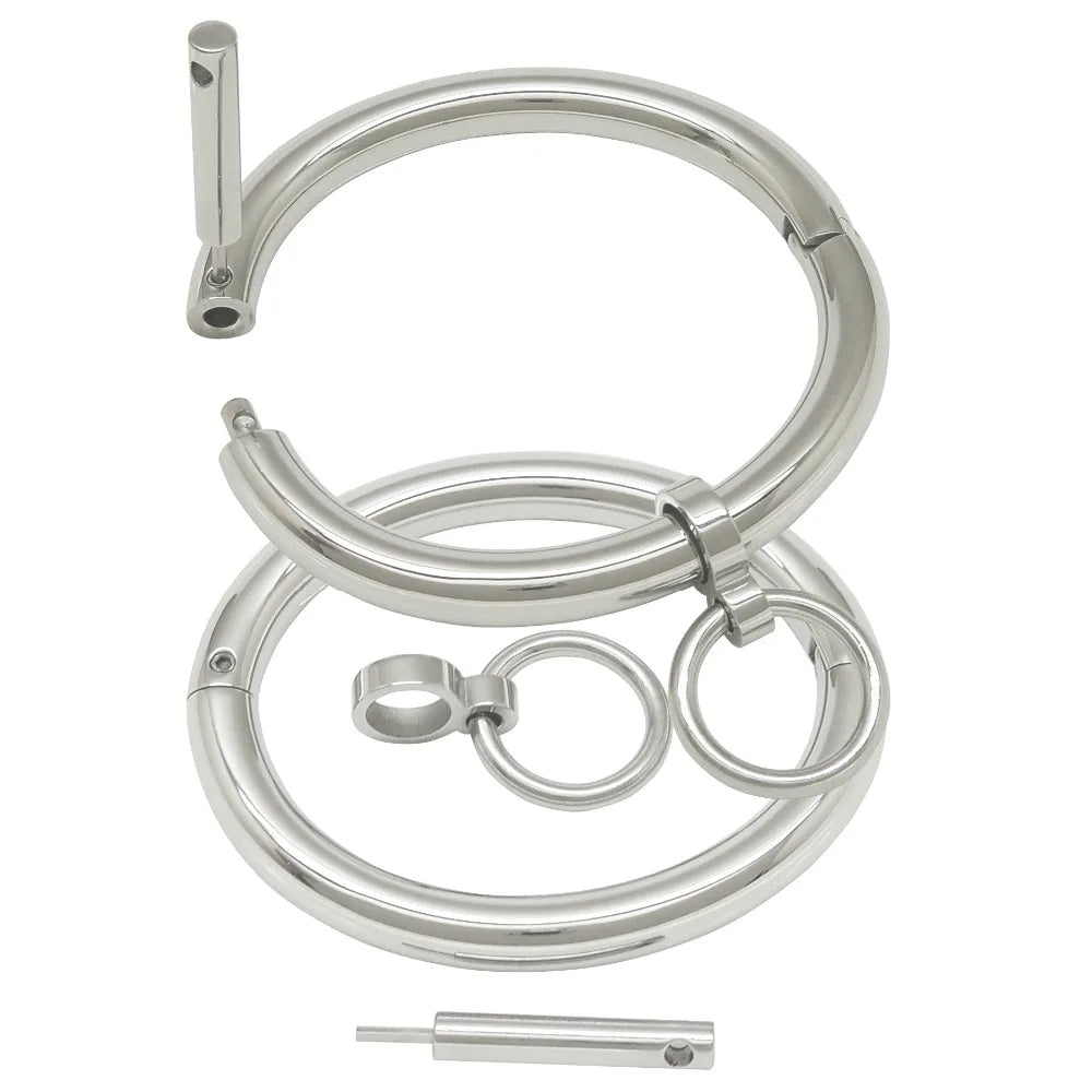 Eternity Oval Locking Cuffs – 8mm Solid Stainless Steel Wrist & Ankle Restraints - Image 3