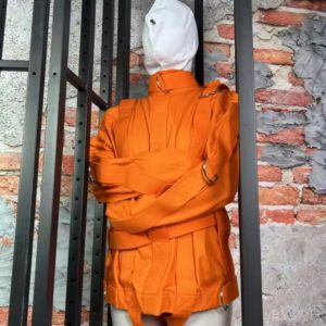 Asylum Straitjacket Bondage Gear -Orange- Unisex BDSM Fetish Restraint