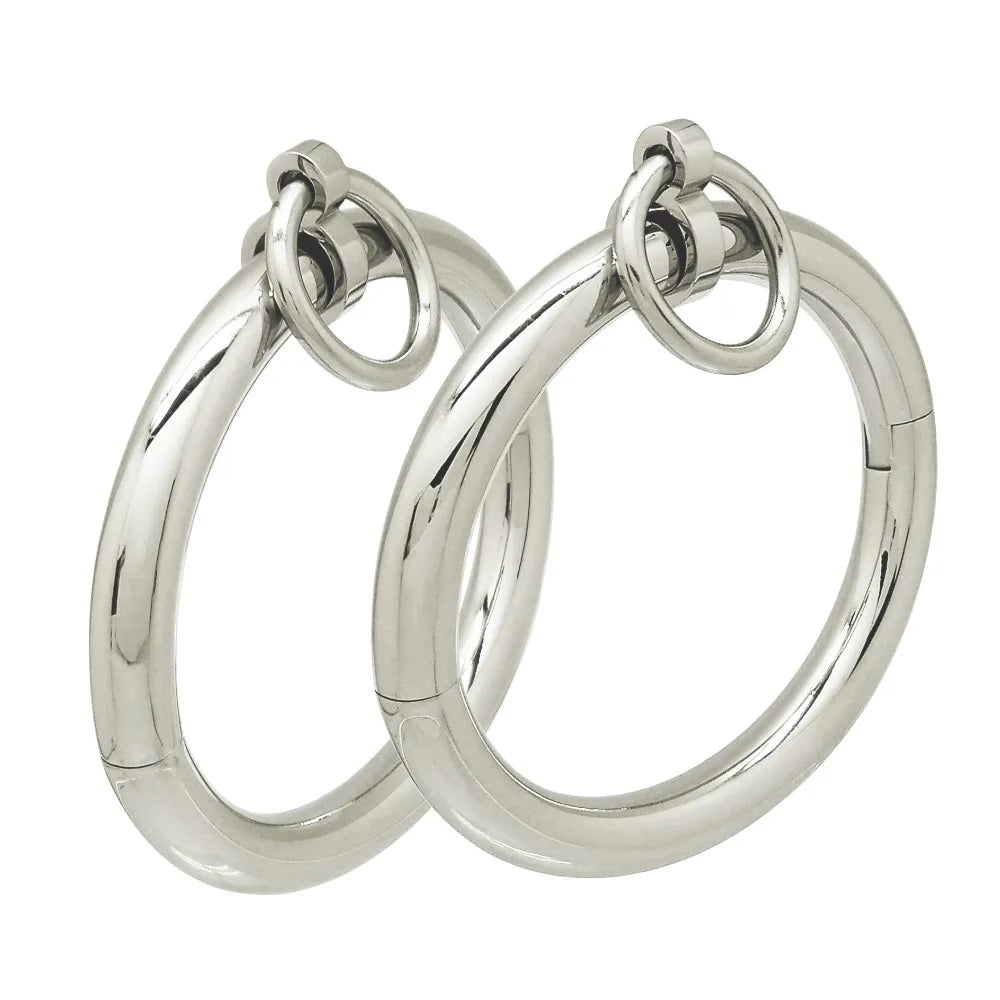 Eternity Oval Locking Cuffs – 8mm Solid Stainless Steel Wrist & Ankle Restraints