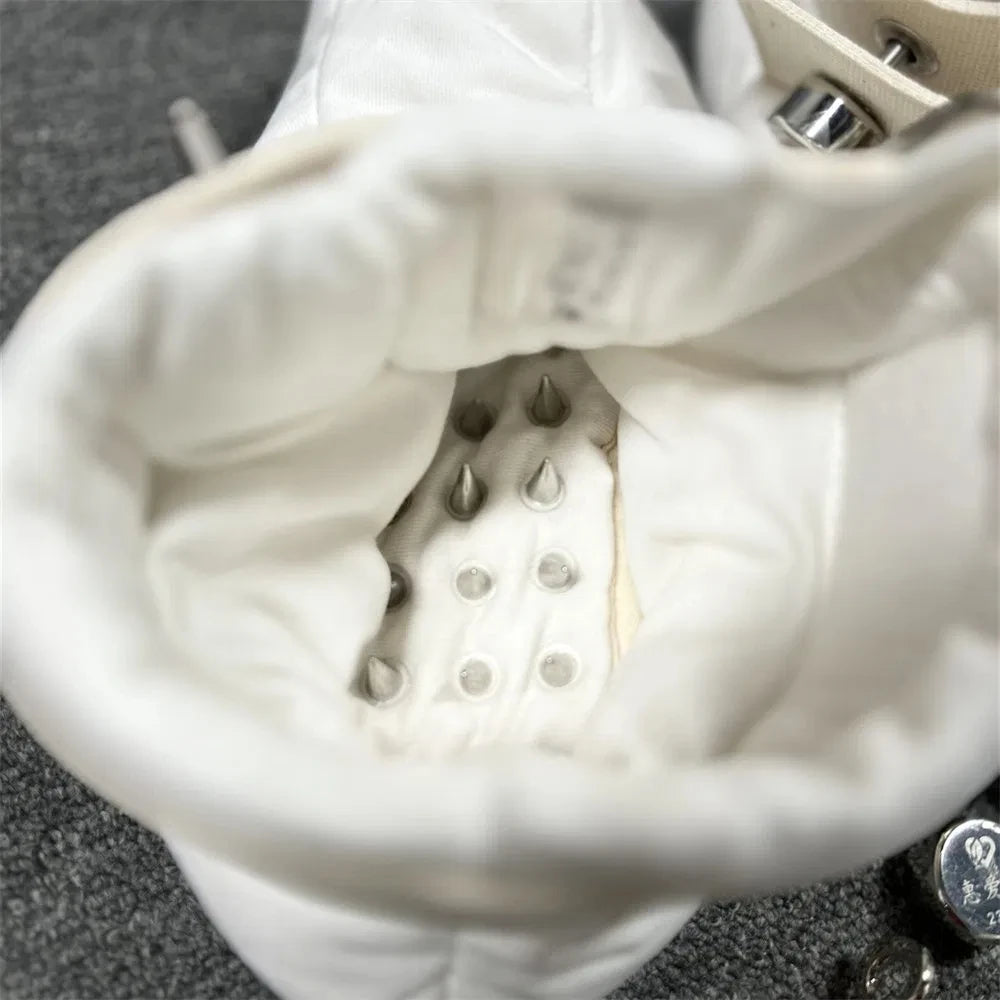 Spiked Sole Bondage Booties – Soft Padded BDSM Restraints for ABDL Crawling & Medical Play - Image 6
