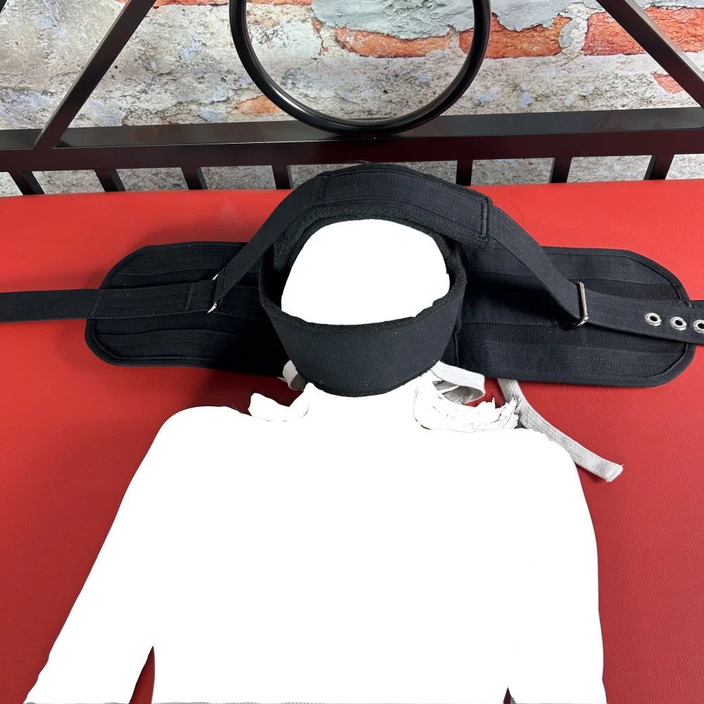 Strapped down -Black- 7 points Asylum Lockable Bed Restraints System Bondage Harness - Image 4