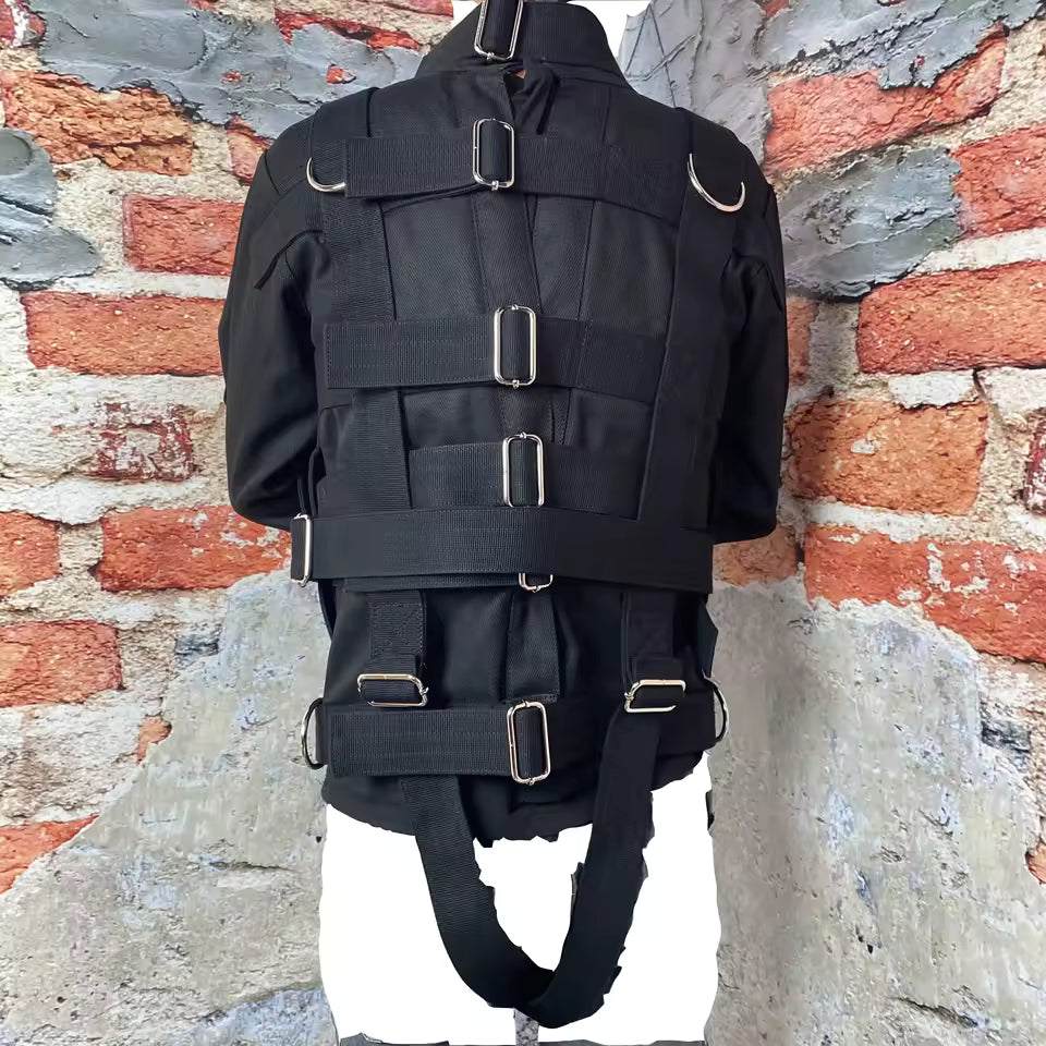 Asylum Straitjacket Bondage Gear -Black- Unisex BDSM Fetish Restraint - Image 4