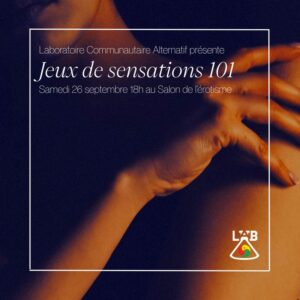 Jeux de sensations 101 — atelier BDSM présenté par le LAB Québec au Salon de l'Érotisme 2026